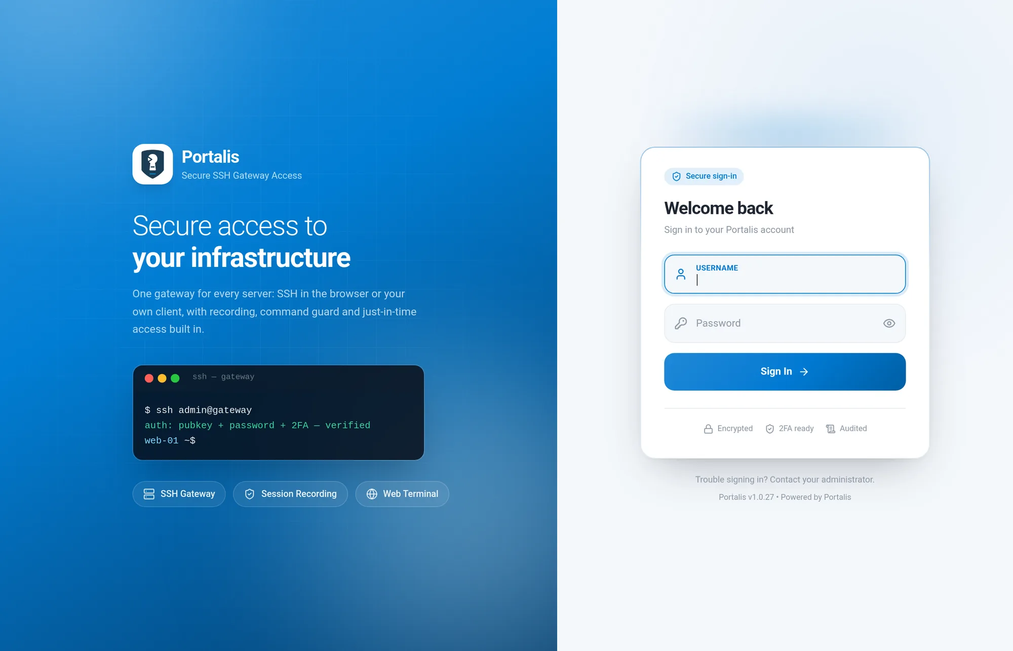 The second step of signing in, asking for a two-factor or recovery code.